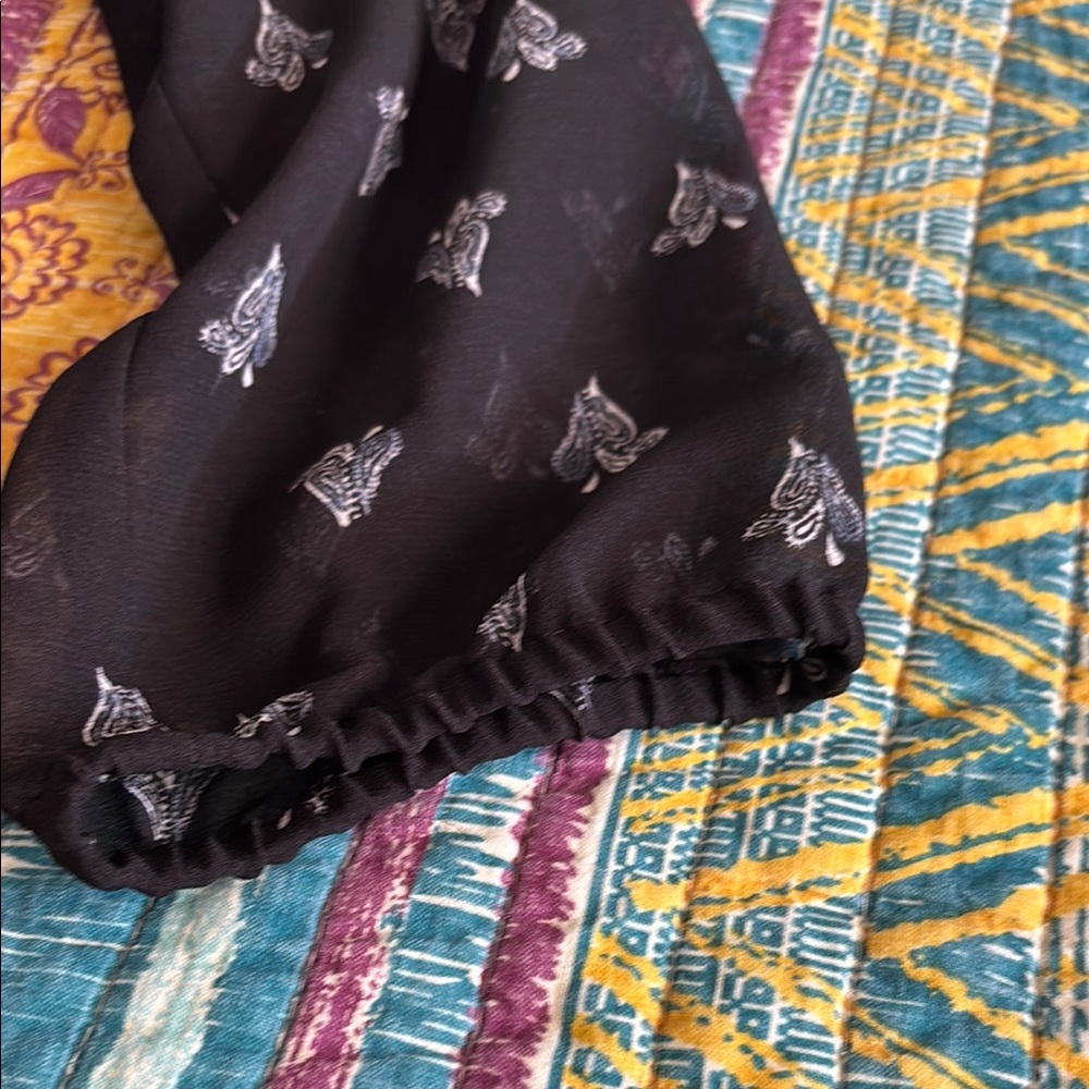 J. Jill Black Dress with White Paisley Design - Picture 13 of 16